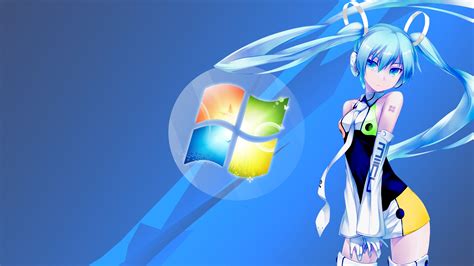 Anime Girls Vocaloid Hatsune Miku Microsoft Windows Wallpapers Hd