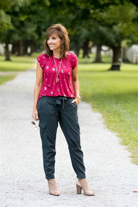 Casual Fall Outfit Cargo Pants Cyndi Spivey Casual Fall Outfits