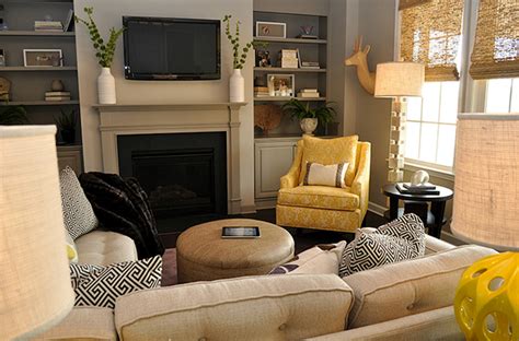 Yellow And Gray Living Room Transitional Living Room Lucy And Company