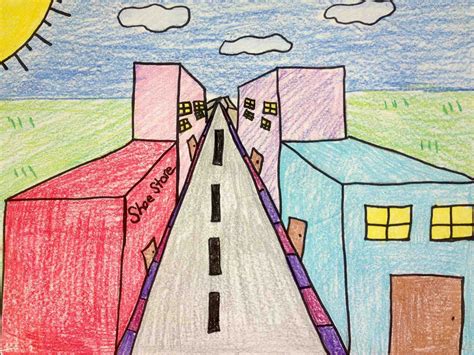 One Point Perspective Drawing For Kids