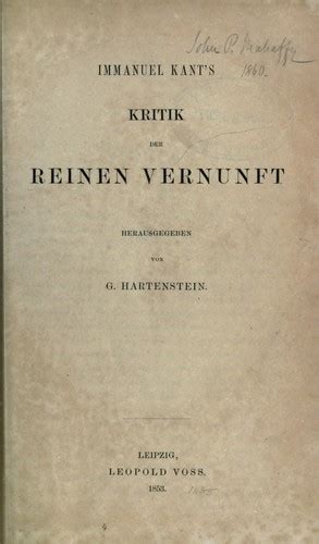 Kants Werk „kritik Der Reinen Vernunft“ Kants Werk „kritik Der