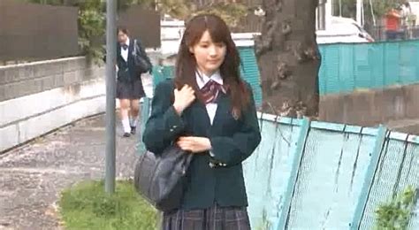 Female Japanese School Girl Wet Herself In School And On The Train