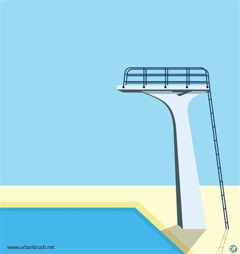 다이빙대 일러스트 Ai 무료다운로드 Free Diving Board Illustration Urbanbrush 다이빙대