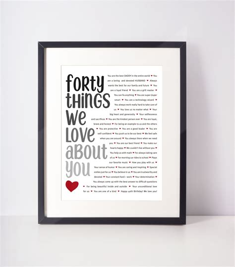 40 Reasons I Love You 40 Things I Love About You Etsy Canada
