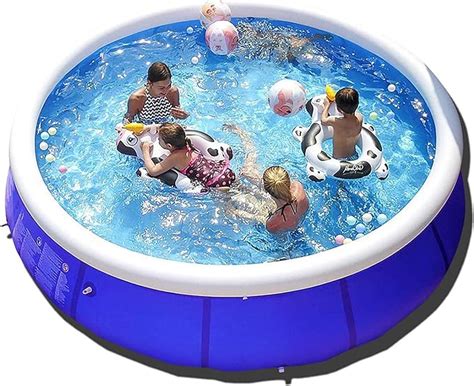 Inflatable Swimming Poolportable Blow Up Swimming Pools Round Thick