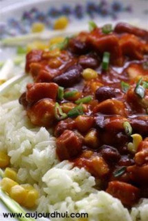 Des recettes de cuisine indienne, des recettes végétariennes, simples et surtout très goûteuses ! Riz à la mexicaine (riz maïs haricot rouge) - Recette plat ...