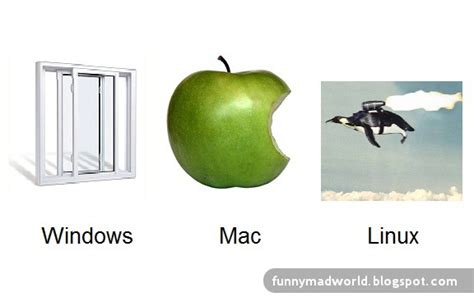 Windows Vs Mac Vs Linux Poster Funnymadworld