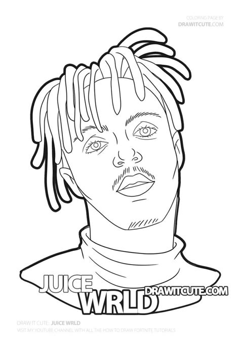 Maybe you would like to learn more about one of these? How to draw Juice WRLD coloring page by Draw it cute # ...