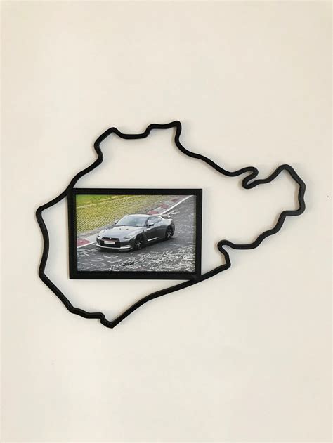 Personalised 3d Nurburgring Track Outline Wall Art Photo Frame Etsy