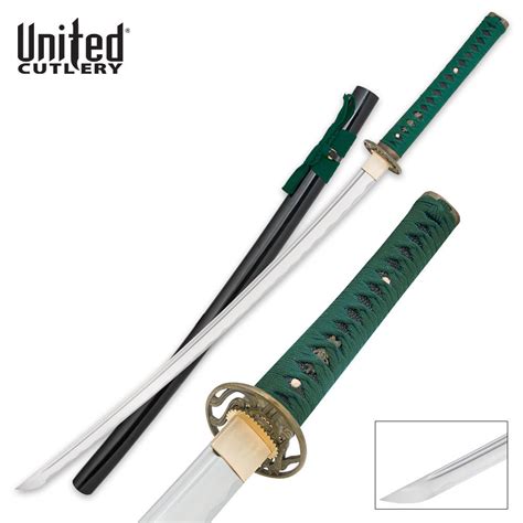 United Black Flying Dragon Green Katana Sword Knives