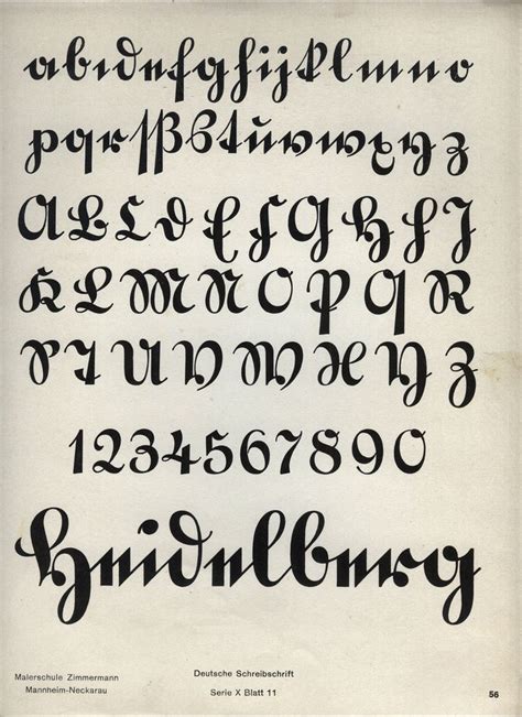Old German Typeface German Cursive Diy Calligraphy Calligraphy