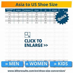 Chinese Shoe Size Conversion Chart