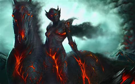 Dark Demon Fantasy Warrior Horse Wallpapers Hd Desktop And Mobile Backgrounds