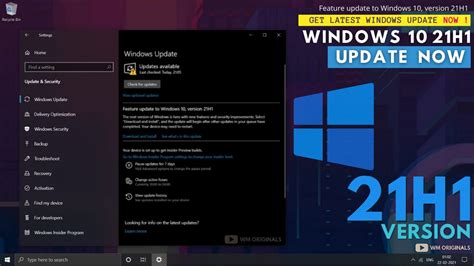 How To Get Windows 10 21h1 Update Now Upgrade From Version 20h2 Youtube