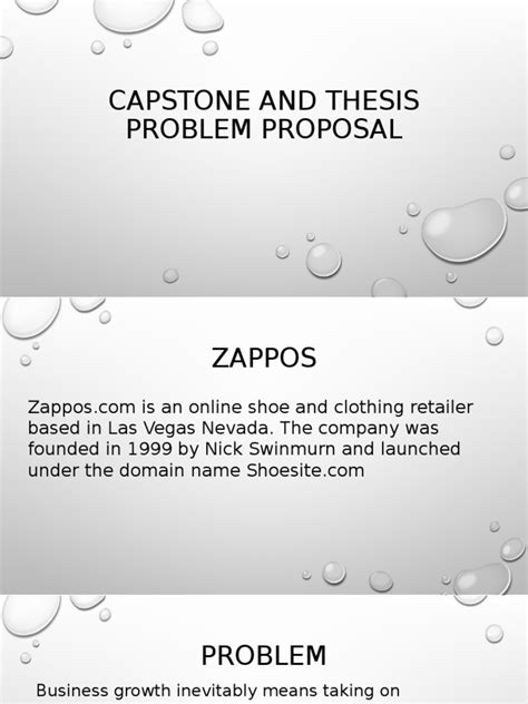Capstone And Thesis Problem Proposalto Be Edited Pdf Zappos Business