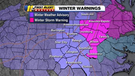 Nc Weather Winter Storm Warning Issued In North Carolina
