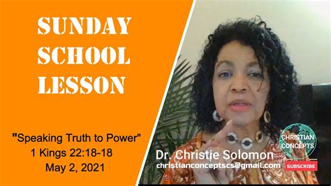 Ss Lesson Speaking Truth To Power 1 Kings 2215 28 May 2 2021 Youtube