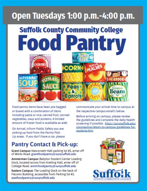Freshman year at asu, stephanie kaufmann watched a friend who couldn't afford to eat leave school. Food Pantry - Suffolk Community College Foundation