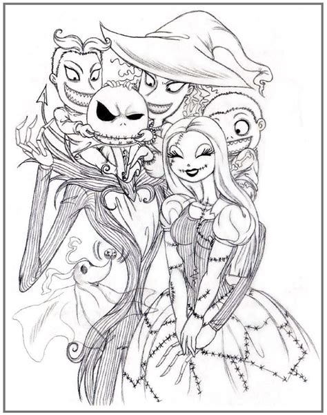 Https://tommynaija.com/coloring Page/nightmare Before Christmas Adult Coloring Pages