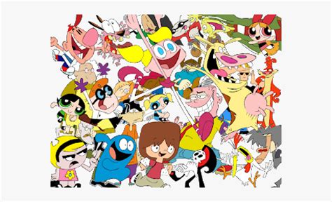 90s Cartoon Characters Collage