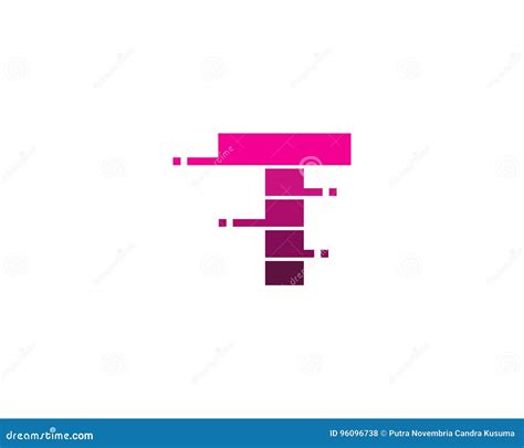 Letter T Pixel Icon Logo Design Element Stock Vector Illustration Of