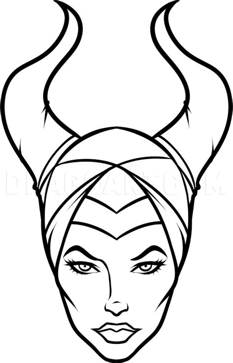 How To Draw Maleficent Easy Step By Step Drawing Guide By Dawn