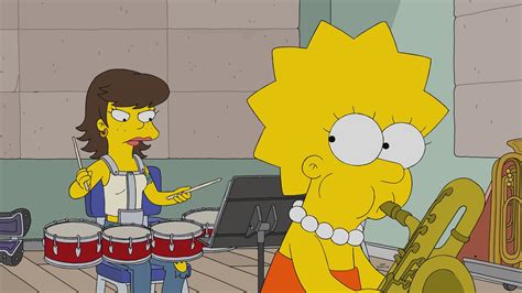 The Simpsons Barts Ex Shauna Chalmers Surprises Lisa In The Marching Band