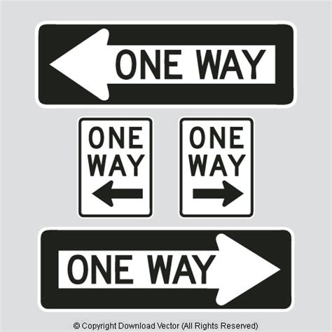 11 One Way Sign Vector Images One Way Sign Clip Art One Way Sign
