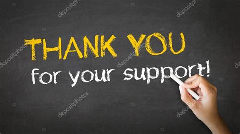 Thank You For Your Support Chalk Illustration Stock Photo By ©kbuntu