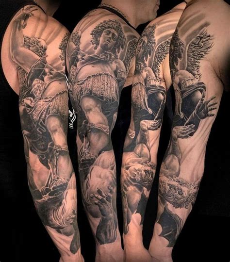 Saint Michael Tattoo Sleeve Body Tattoo Art