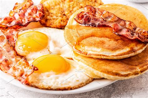 Full American Breakfast High Quality Food Images ~ Creative Market