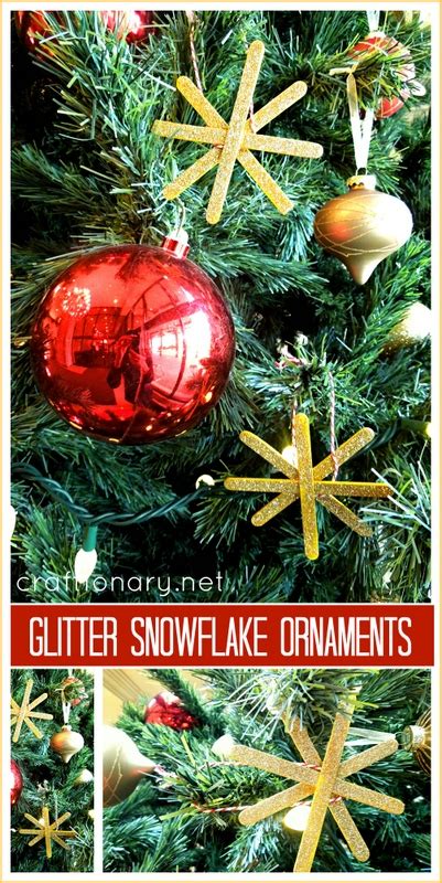 Diy Glitter Snowflakes Ornaments Tutorial Craftionary