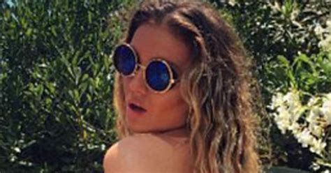 little mix s perrie edwards strips to thong for perky peach exposé daily star