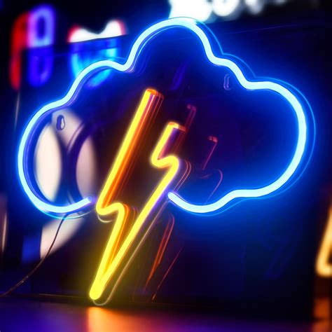 Buy Koicaxy Neon Sign Acrylic Cloud Lightning Led Neon Light Wall