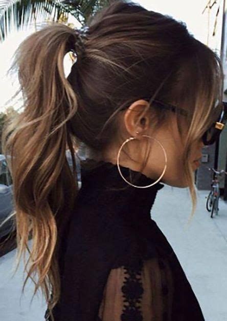 Stunning Ponytail On Dark Brown Hair Darkbrownhair Hair Styles High