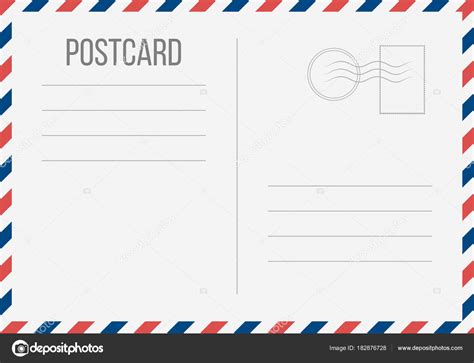 Postcard usps specifications official us post office regulations. Creative vector illustration of postcard isolated on transparent background. Postal travel card ...