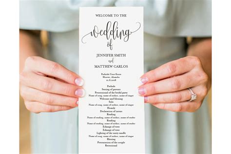 Wedding Program Template (226923) | Card Making | Design Bundles