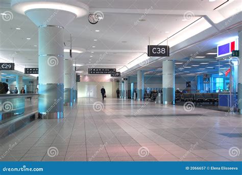 Airport Interior Stock Image Image Of Gray Sidewalk 2066657