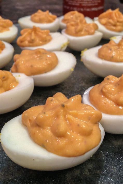 Sriracha Deviled Eggs Recipe The Protein Chef