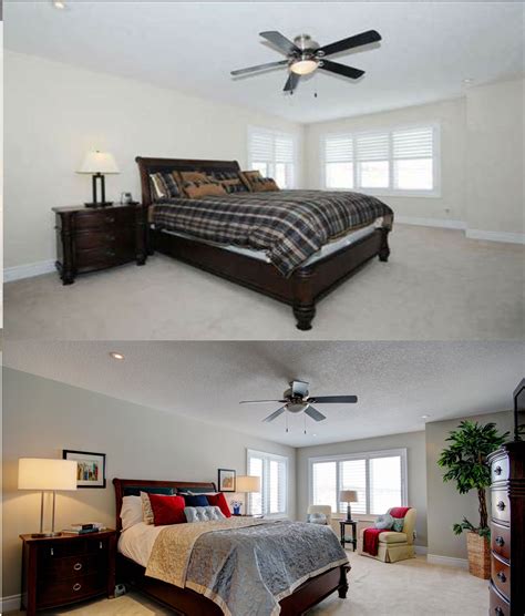 Master Bedroom Before And After Home Staging Home Staging Gta Ajax