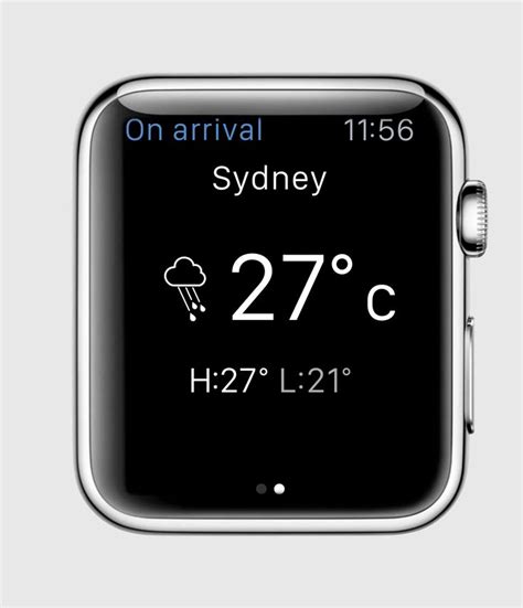 An Apple Watch With The Temperature Displayed