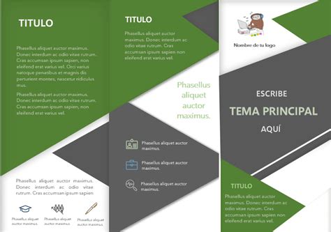 Modelos de trípticos en Word para descargar Plantillas Tecpro Digital