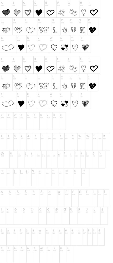 Hearts Shapess Tfb Font