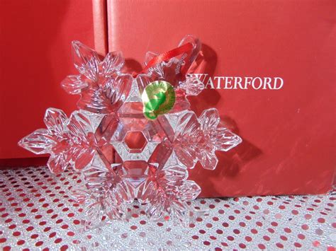 Waterford Crystal Snowflake Ornament 2014 With Box And Sticker Ebay