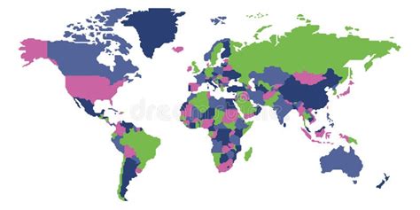 World Map Thick Borders