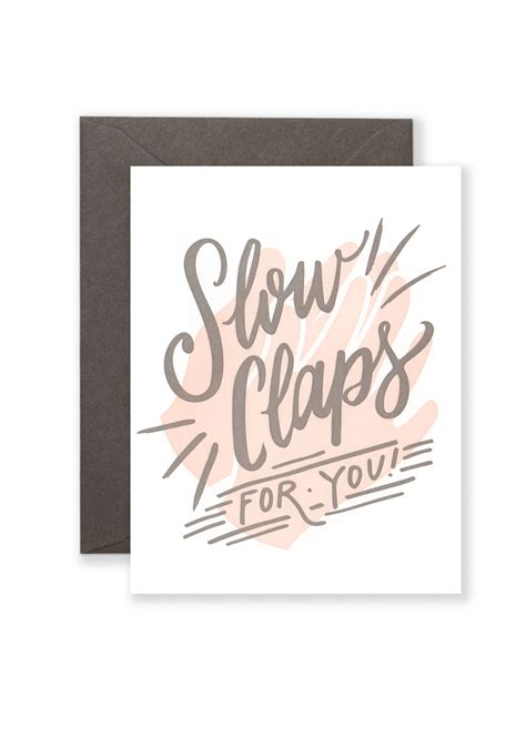 Slow Claps Congratulations Greeting Card Lionheart Prints