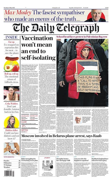 Daily Telegraph Front Page 19th Of August 2020 Tomorrows Papers Today