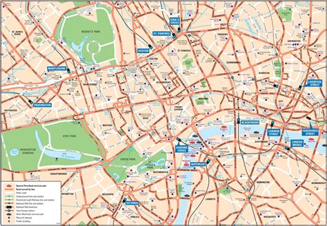 A Detailed Map Of London Map Of World