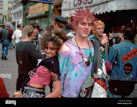 Punks Of Eighties In New York Stock Photo Alamy