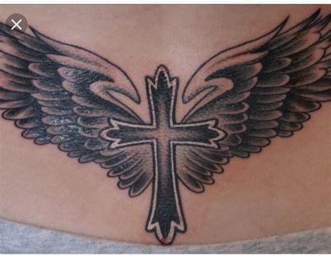 Cross And Wings Tattoo Tattoo Area